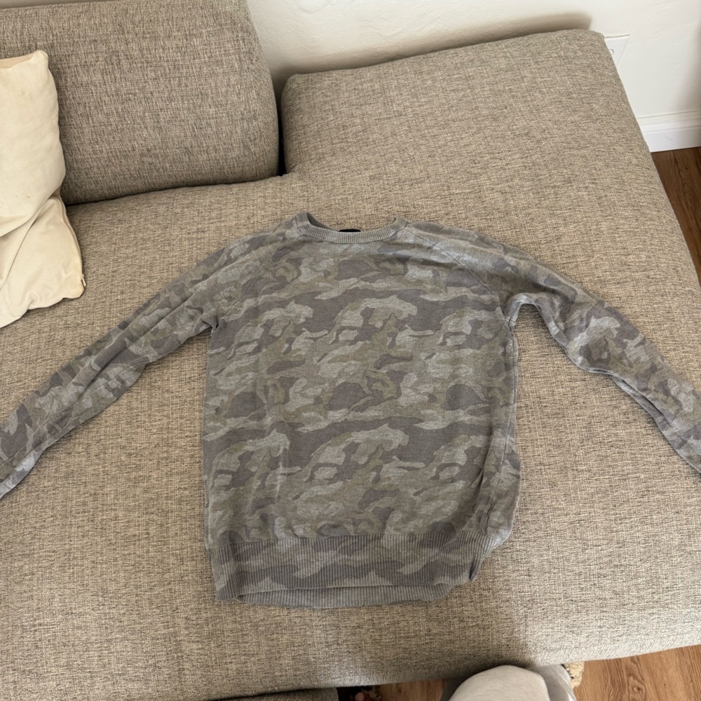 Grey Camouflage Women's Sweater